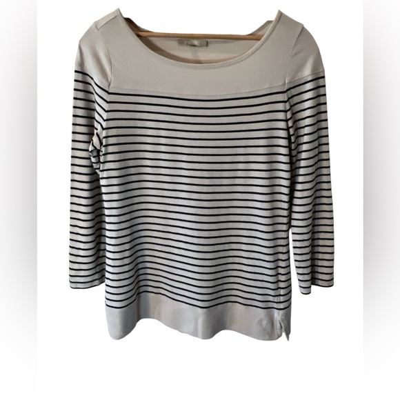 Joan Vass Striped Long Sleeve Top - Picture 2 of 6